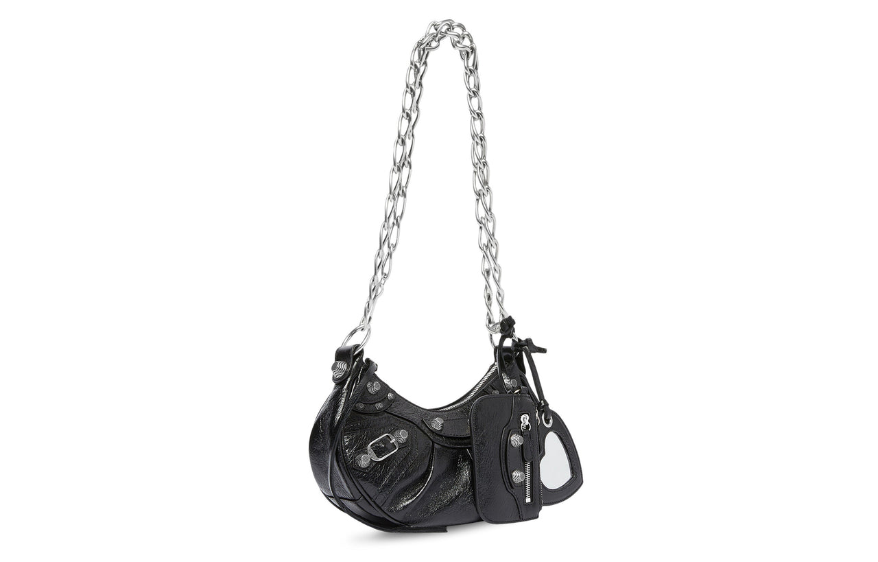 (WMNS) Balenciaga Le Cagole Xs Shoulder Bag With Chain 'Black' 7128131VG9Y1000