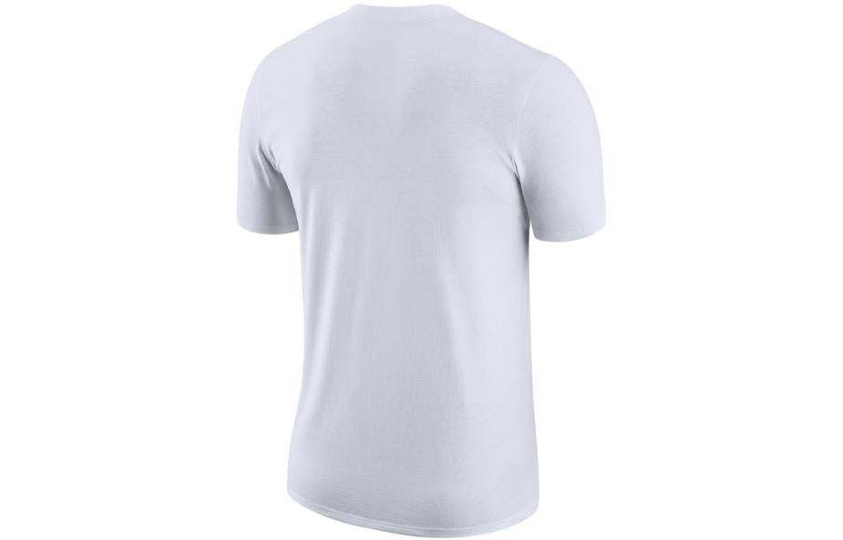 Nike Minimalistic Alphabet Printing Round Neck Pullover Short Sleeve Los Angeles Lakers White CT9926-100
