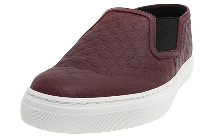 Gucci Microguccissima Pattern Leather Slip On 'Strong Red' 466872-D4710-6168