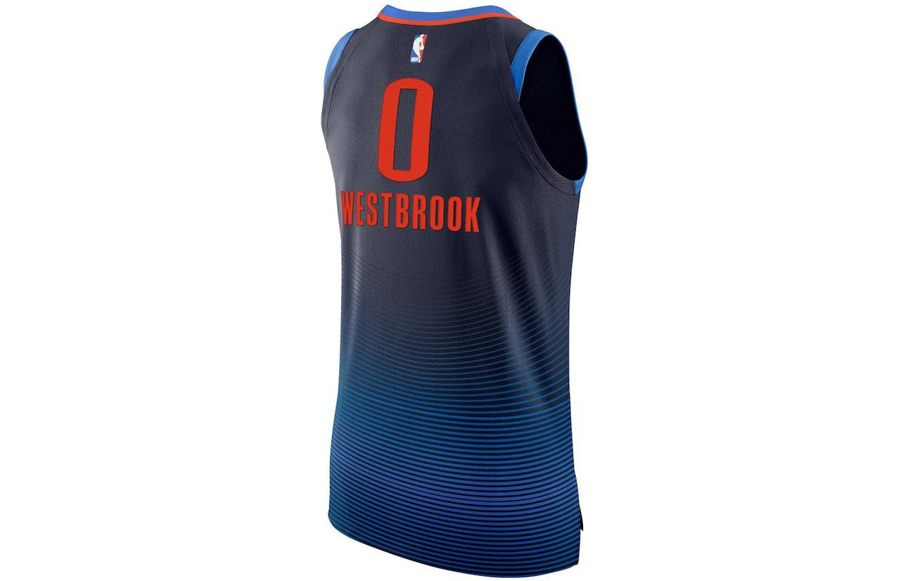 Nike NBA Sports Basketball Vest AU Player Edition Westbrook Thunder Blue 863163-419