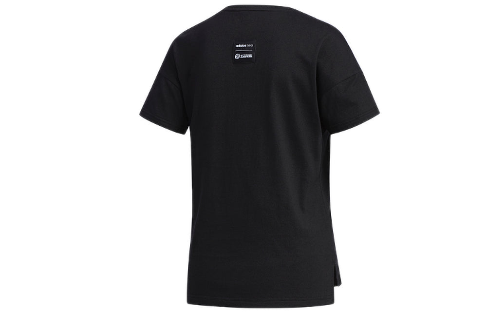 (WMNS) adidas neo x WZRY SLG Crossover Short Sleeve Black FR7983