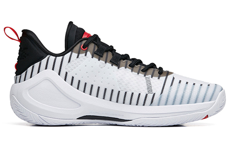 ANTA Alien 3 Low Basketball Shoes 'White Black Red' 112231107-3
