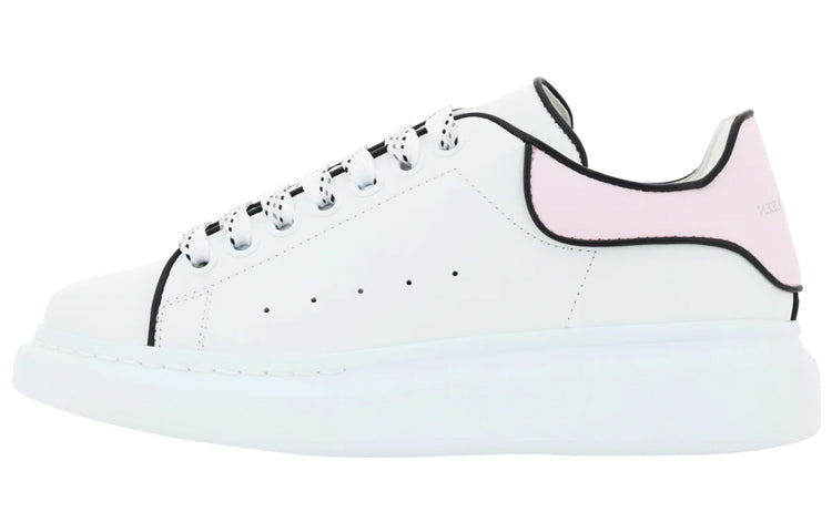 (WMNS) Alexander McQueen Oversized Leather Sneakers 'White Pink' 733003WHJE58845