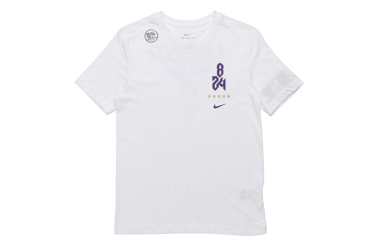 Men's Nike Kobe Quick Dry Sports Short Sleeve White T-Shirt CV1043-100