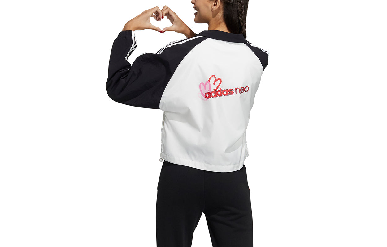 (WMNS) adidas Neo X Spider Men Jackets 'White Black' H50251