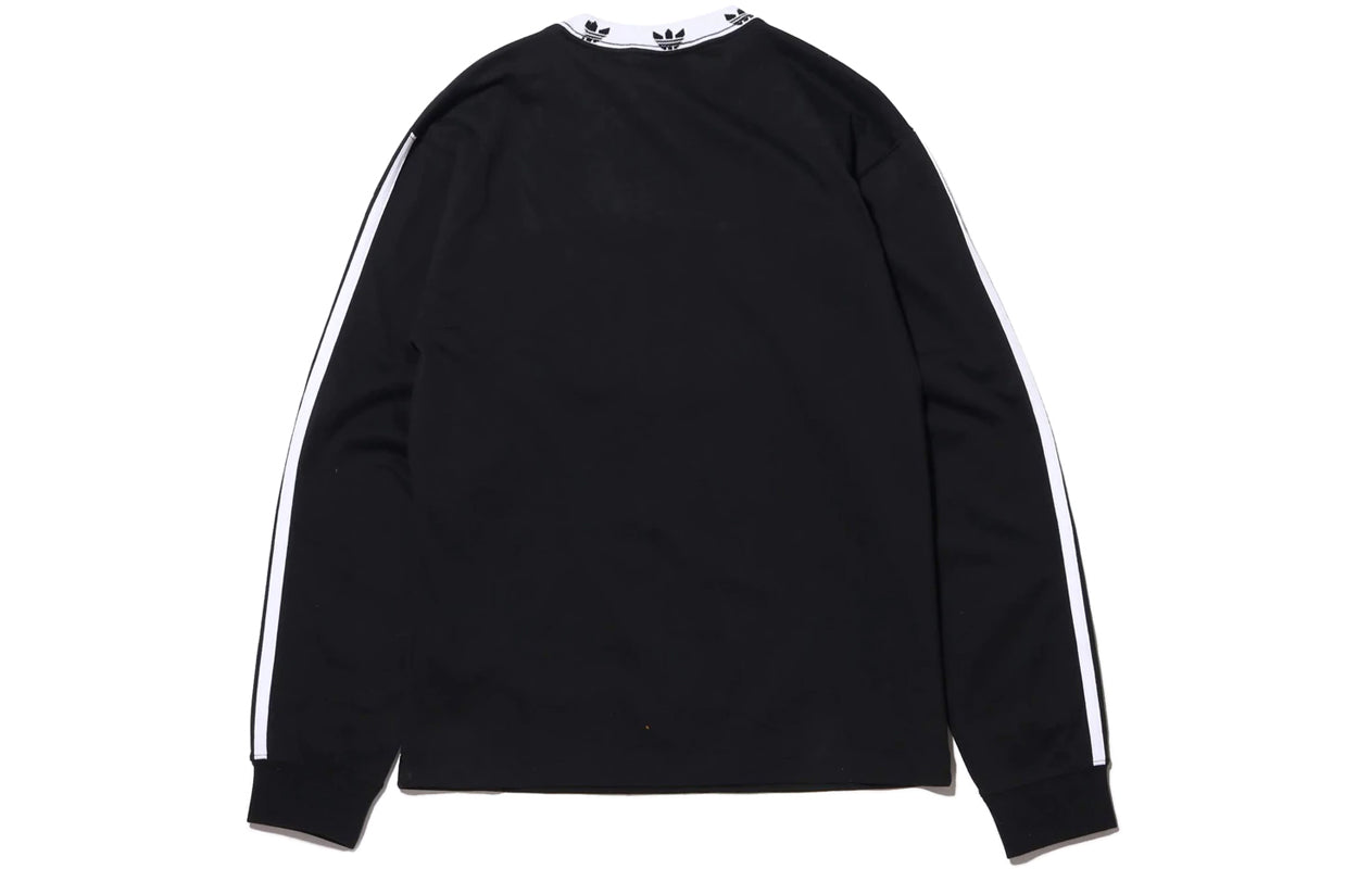 adidas originals Trefoil Rib Ls Tee Logo Swarshirt Black FM1506