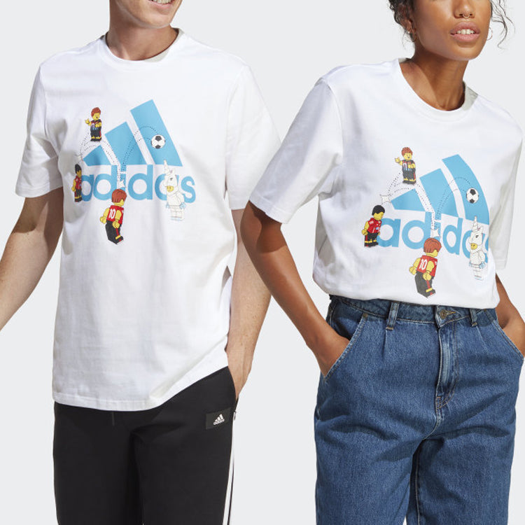 adidas x LEGO Soccer Badge of Sport Graphic T-shirt 'White' HT5180