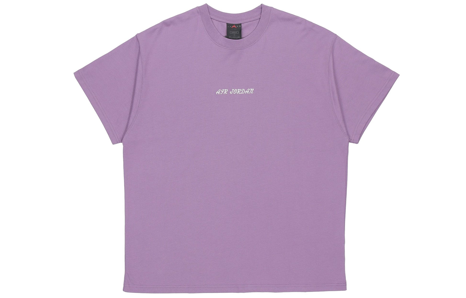 Air Jordan Large Logo Sports Round Neck Short Sleeve Gray Purple DQ4960-574