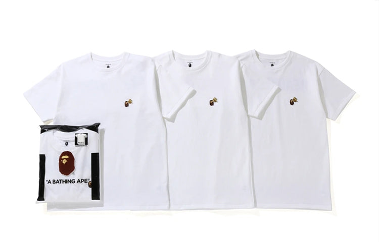 A Bathing Ape x READYMADE Crossover Logo Round Neck Pullover Short Sleeve Pack 'White' 1H23-183-901