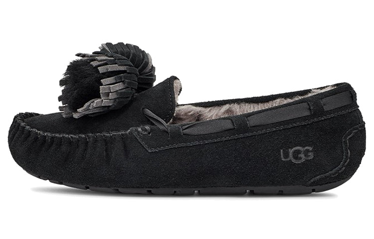 (WMNS) UGG Dakota Bow Pom 'Black' 1124031-BLK
