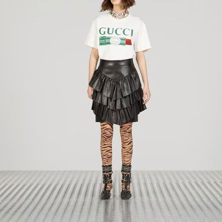 (WMNS) Gucci Lipstick Print Print Cotton T-Shirt 'White' 717422-XJFHT-9095
