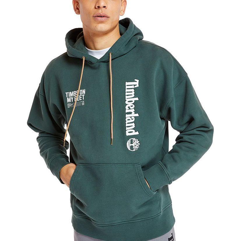 Timberland Logo and Back Words Hoodie 'Green' A28MPE20