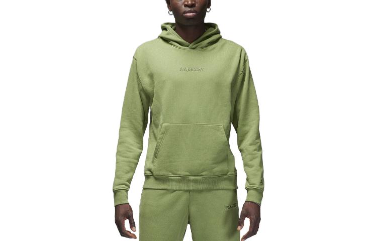 Air Jordan Wordmark Fleece Hoodie 'Sky J Light Olive' FJ1966-340