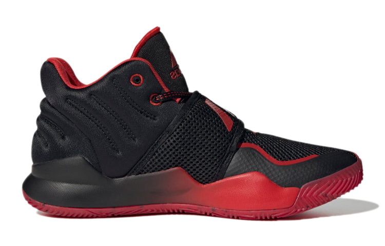 (GS) adidas Deep Threat Primeblue J 'Black Vivid Red' GZ0096