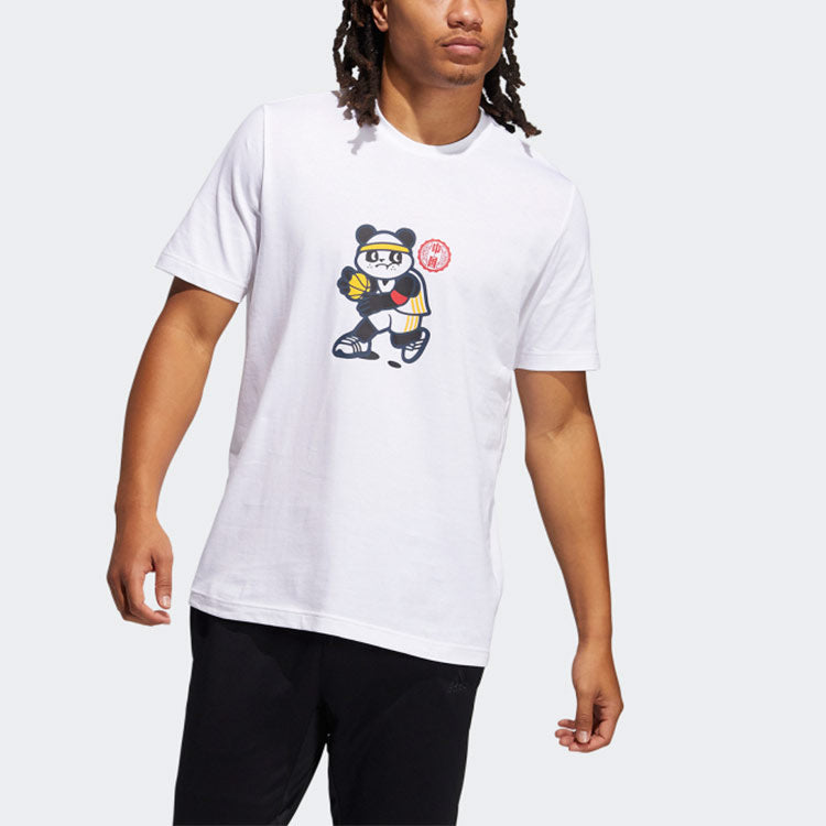 adidas Panda Tee Short-sleeved Sportswear Casual Breathable White GN5147