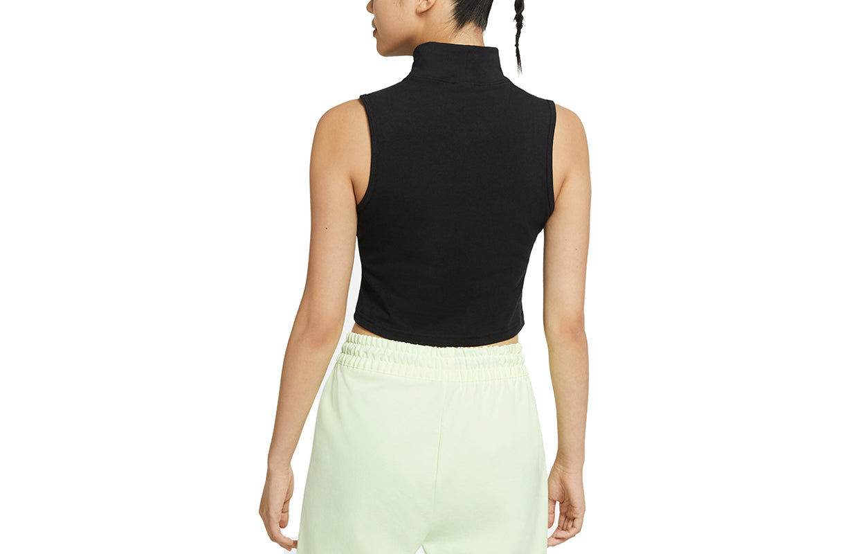 (WMNS) Nike Sportswear Collection Essentials Embroidery Logo Knitting Waistcoat Black DD5881-010