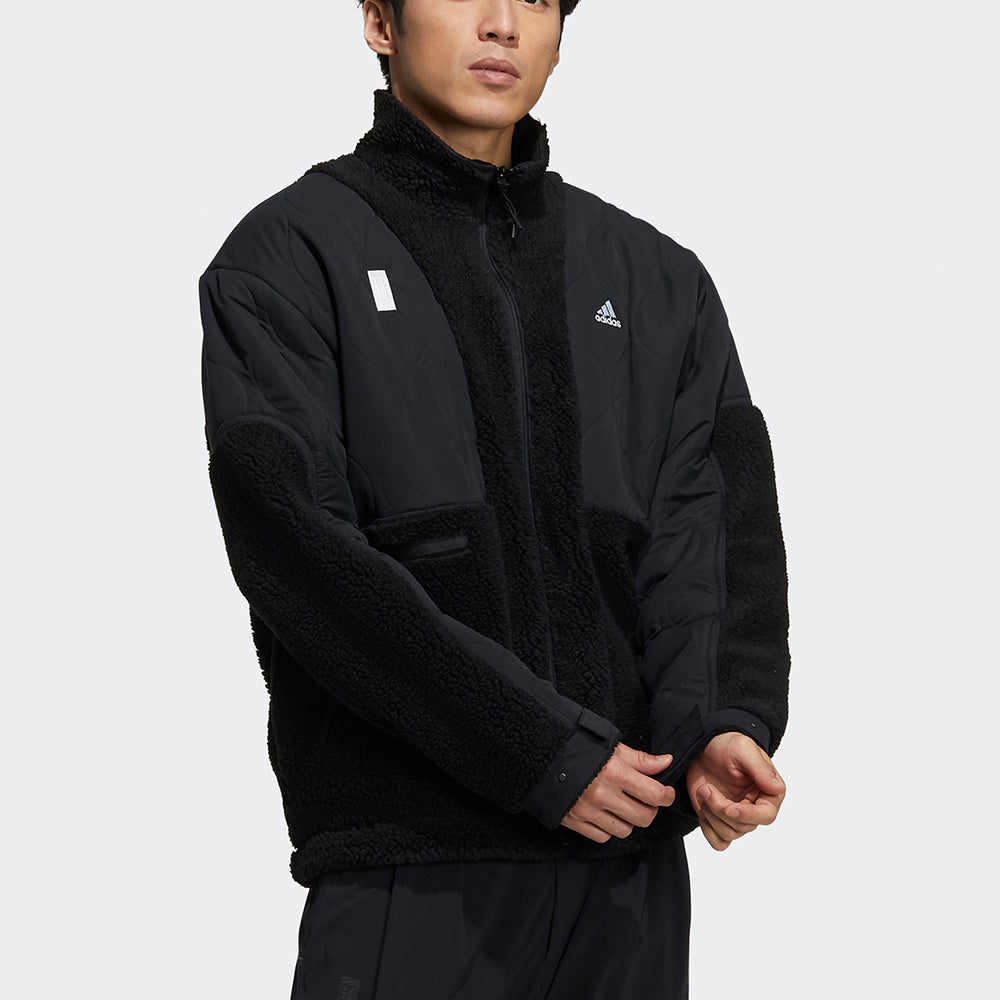 adidas Wj Mixboa Jkt Splicing Fleece Jacket Black H40243