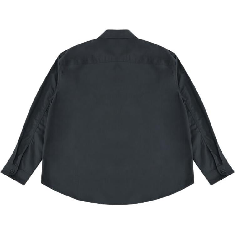 Converse Cotton Long Sleeve Shirt 'Black' 10027258-A01