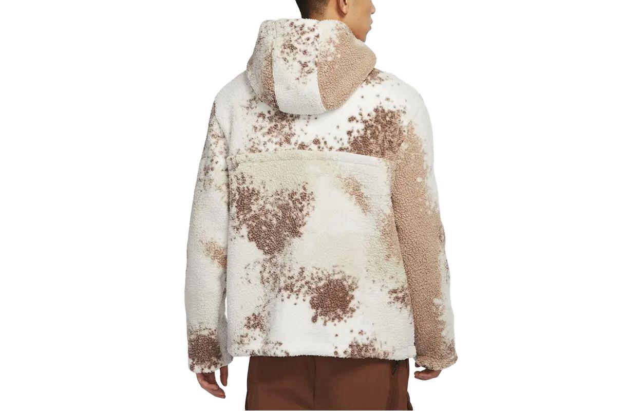 AS Men's Nike Sportswear SPE+ SHERPA HZ HOODIE LIGHT BONE DD5010-072
