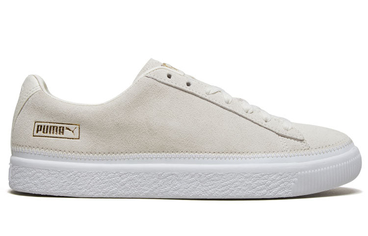 PUMA SUEDE TRIM Retro Low Tops Casual Skateboarding Shoes Unisex Creamy White 369639-04