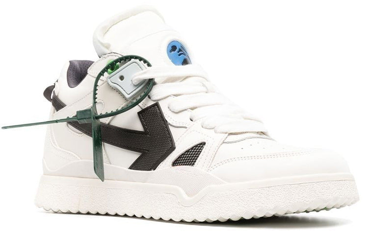 Off-White Sponge Mid-Top Sneakers 'White Black' OMIA234F22LEA0010110