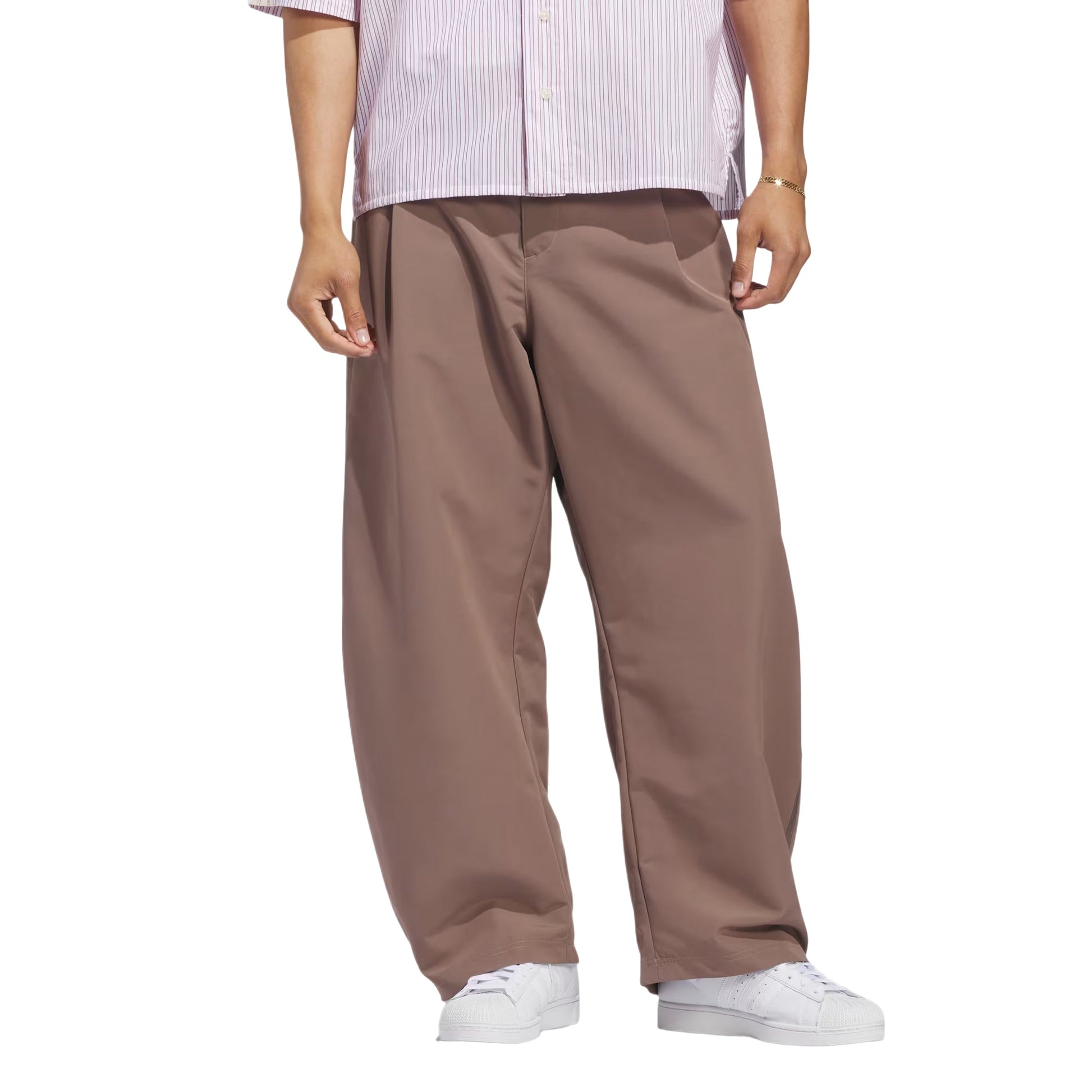 adidas Woven Barrel Pants Asia Sizing 'Trace Brown' KU0571