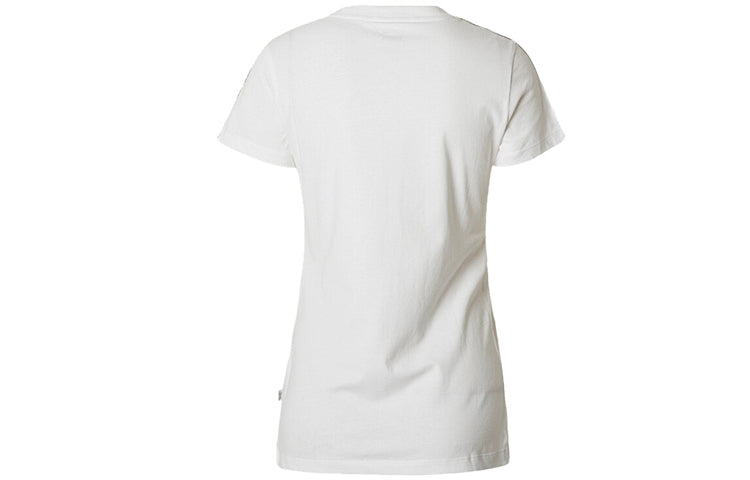 (WMNS) PUMA Large logo Casual Short Sleeve White 845059-02