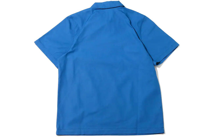 Nike Half Zipper Solid Color Short Sleeve Polo Shirt Blue DM5284-407