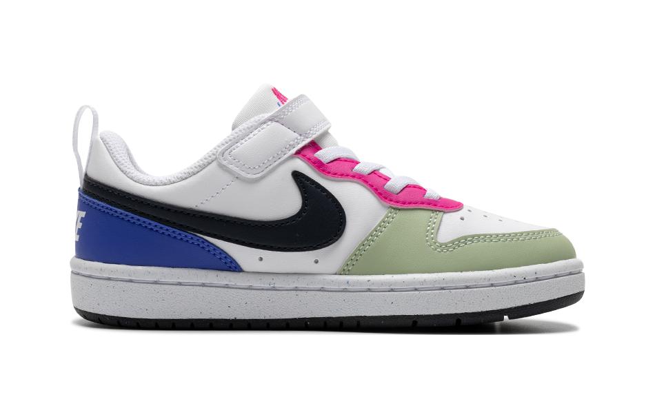 (PS) Nike Court Borough Low Recraft Shoes 'White Pink Dark Obsidian' DV5457-108