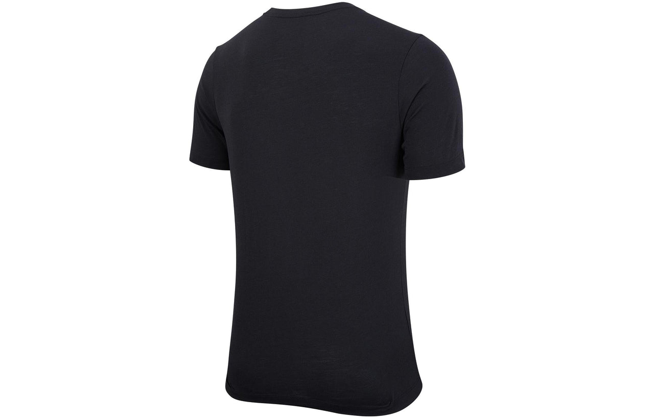 Men's Nike Solid Color Logo Round Neck Pullover Short Sleeve Black T-Shirt DD9211-010