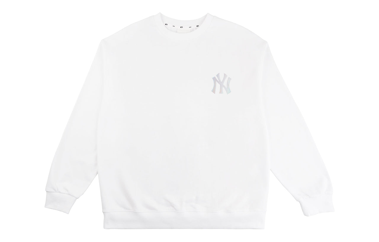 MLB New York Yankees Large Logo Round Neck Unisex White 31MTE1011-50W