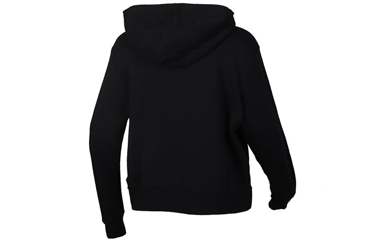 (WMNS) PUMA Classics Logo Hoody Knitting Pullover Fleece Black 595915-01