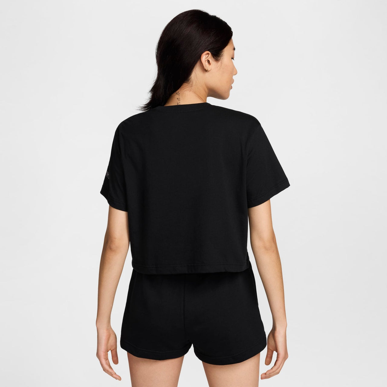 (WMNS) Nike Sportswear Loose Short-Sleeve Cropped T-Shirt 'Black' FZ2856-010