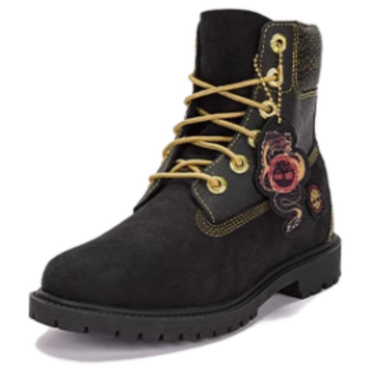 (WMNS) Timberland Lunar New Year 6 Inch Lace Up Boots 'Black Nubuck' A62TM