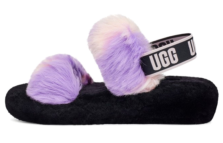 (WMNS) UGG Sandals Black White Purple 1119821-MGNL