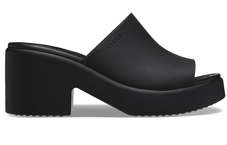 (WMNS) Crocs Brooklyn Slide Heels 'Black' 209408-060