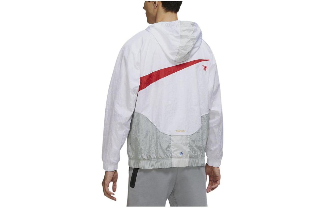 Nike Large Swoosh Zipped Jackey 'White Red' DD5967-100