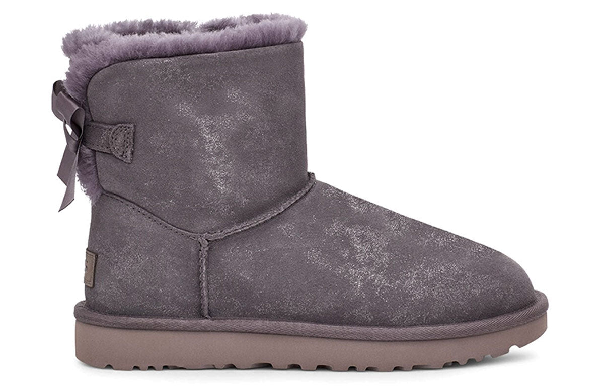 (WMNS) UGG Mini Bailey Bow II Shimmer Fleece Lined Purple 1112533-NHT
