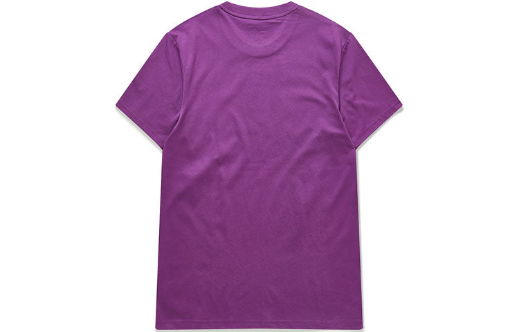 FILA FUSION Colorful Basic Round Neck Short Sleeve Couple Style Purple T11M026101F-VT