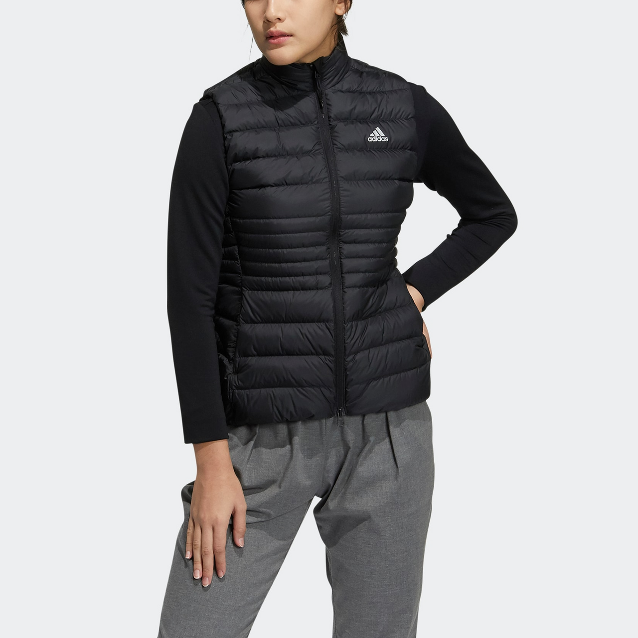 (WMNS) adidas Core Down Vest Asia Sizing 'Black' GT3317