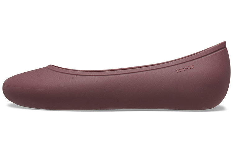 (WMNS) Crocs Brooklyn Flats 'Dark Cherry' 209384-6WD