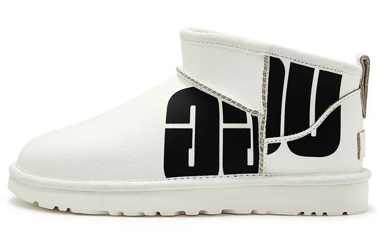 (WMNS) UGG Classic Ultra Mini Broken Logo 'White' 1129270-PDWH