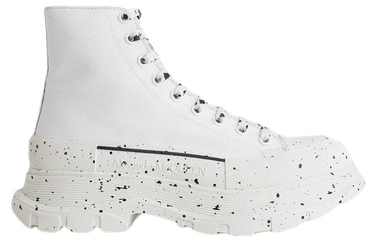 Alexander McQueen Paint Tread Slick High Sneakers 'White Black' 682413W4MVI9061