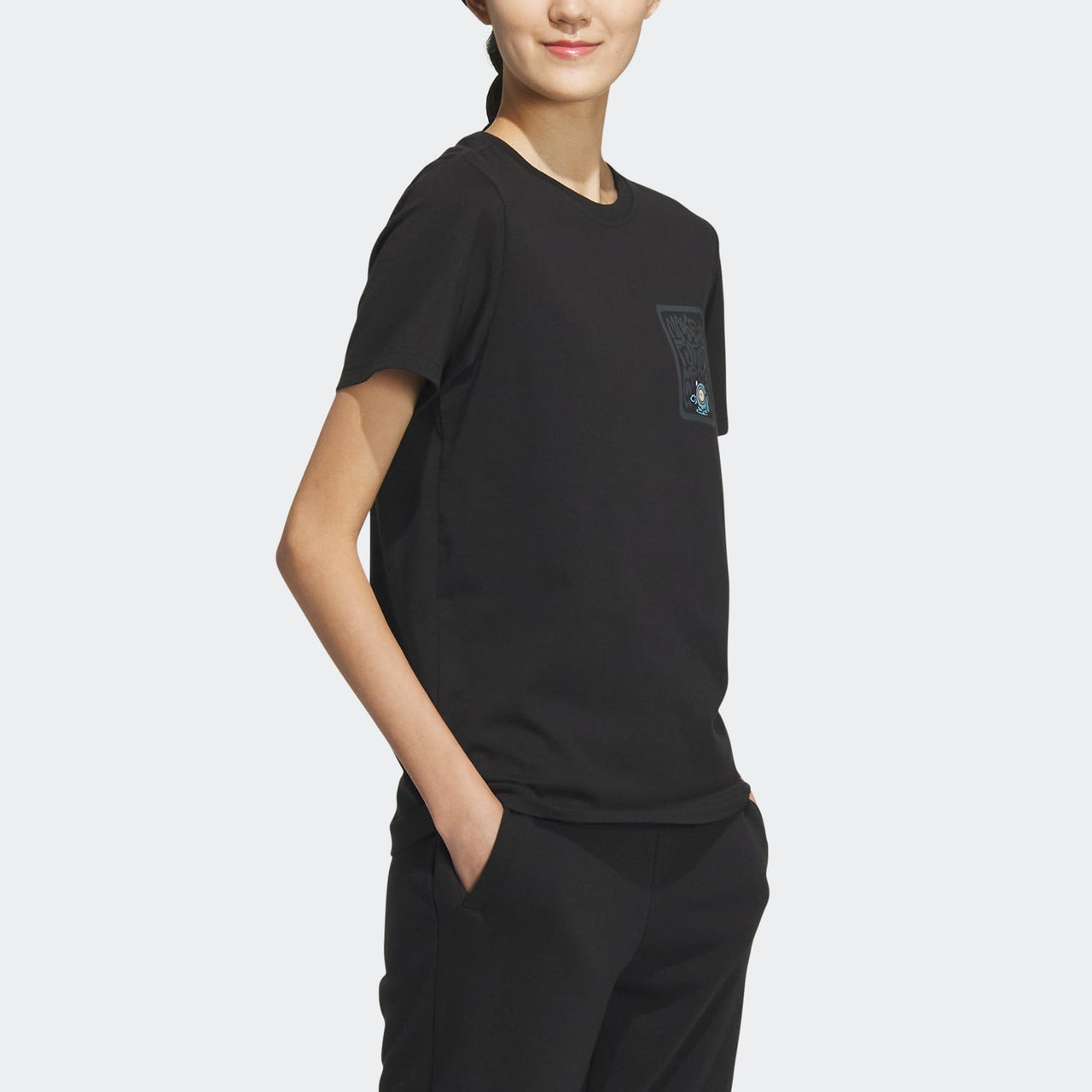 (WMNS) adidas Neo CESP T-Shirts 'Black' IK6028