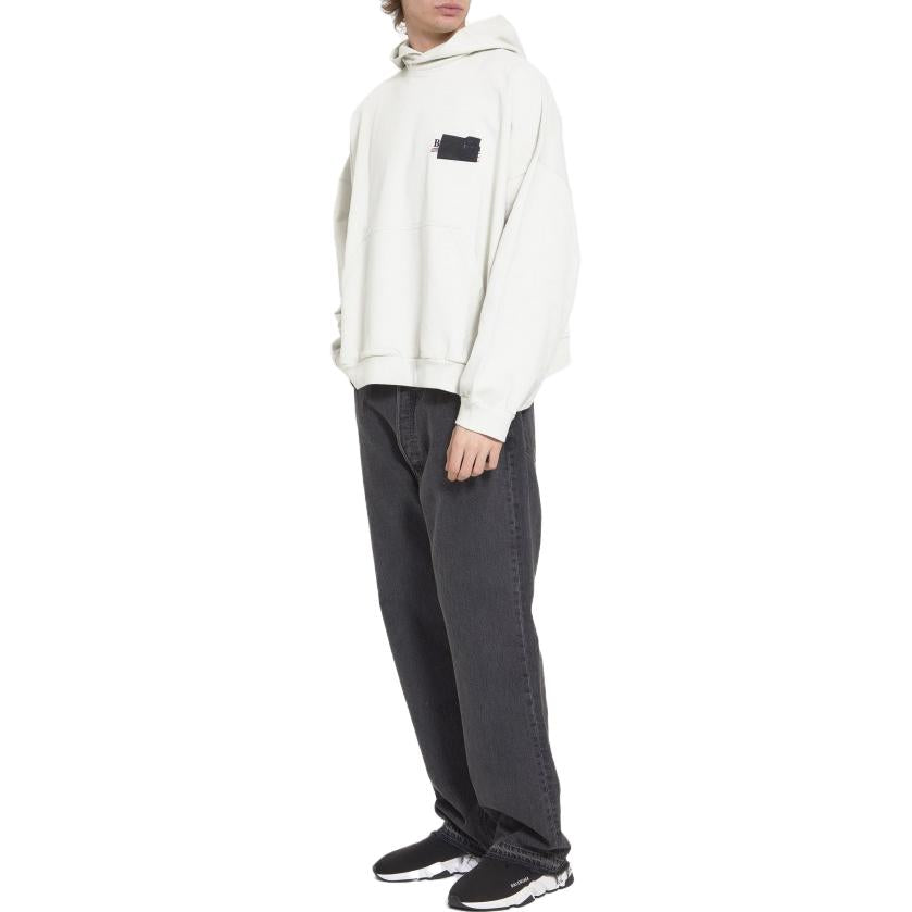 Balenciaga Gaffer Oversized Hoodie 'Ecru' 713677TNVG29592