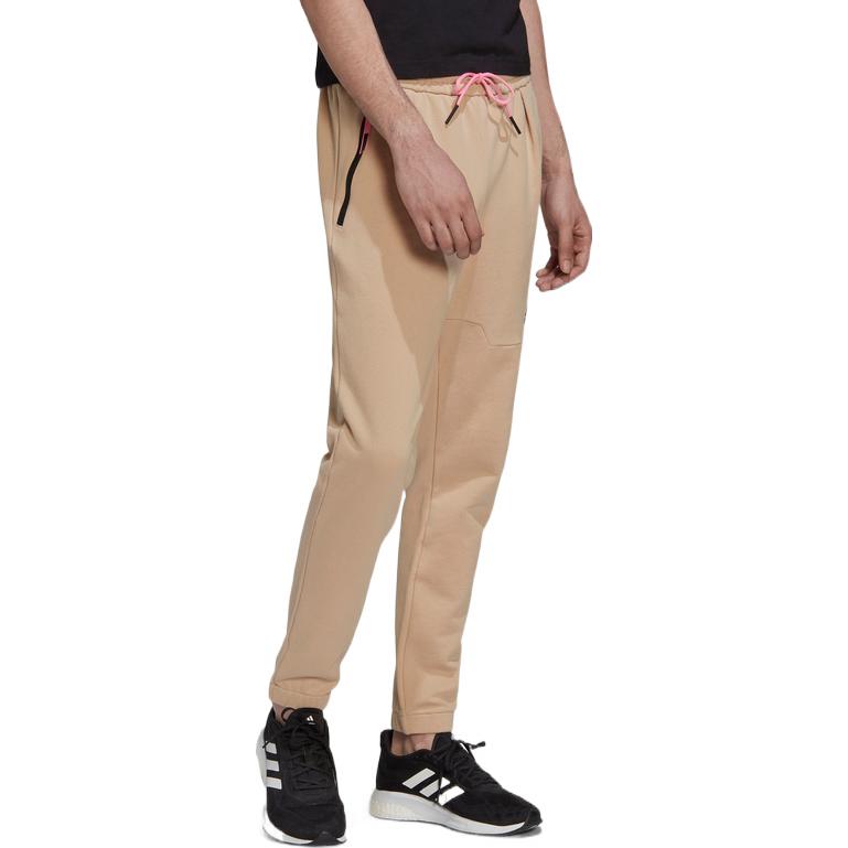 Men's adidas Logo Printing Straight Sports Pants/Trousers/Joggers Light Brown HI5384