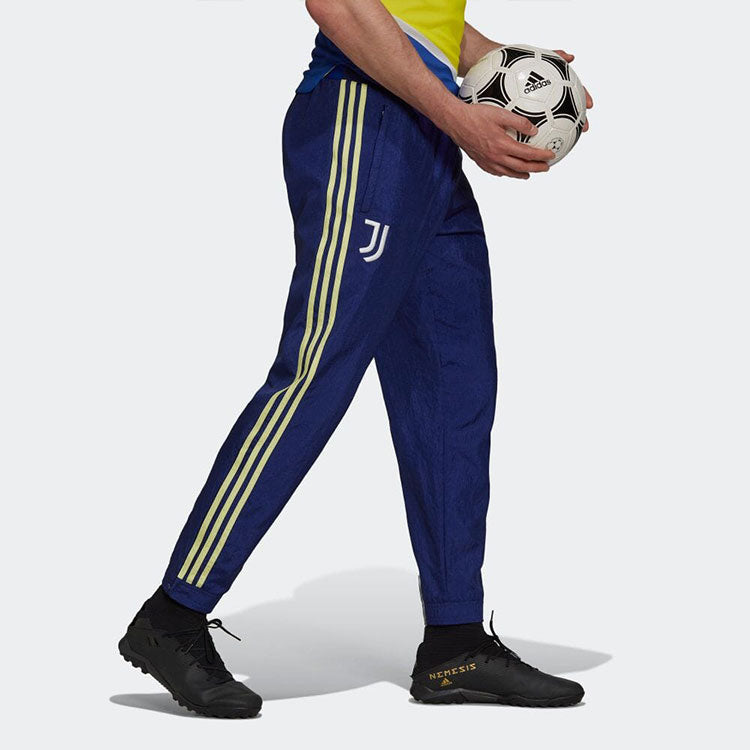 Men's adidas Stripe Logo Casual Bundle Feet Sports Pants/Trousers/Joggers Blue GR2925