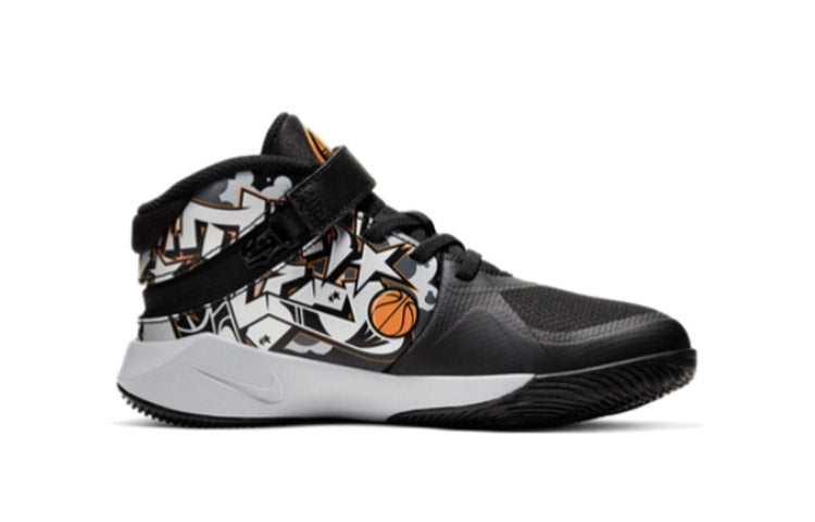 (PS) Nike Team Hustle D 9 FlyEase 'Black White Bright Orange' CQ4868-001