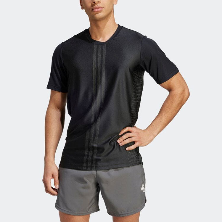 adidas HIIT Workout 3-Stripes Tee 'Black' HZ3072