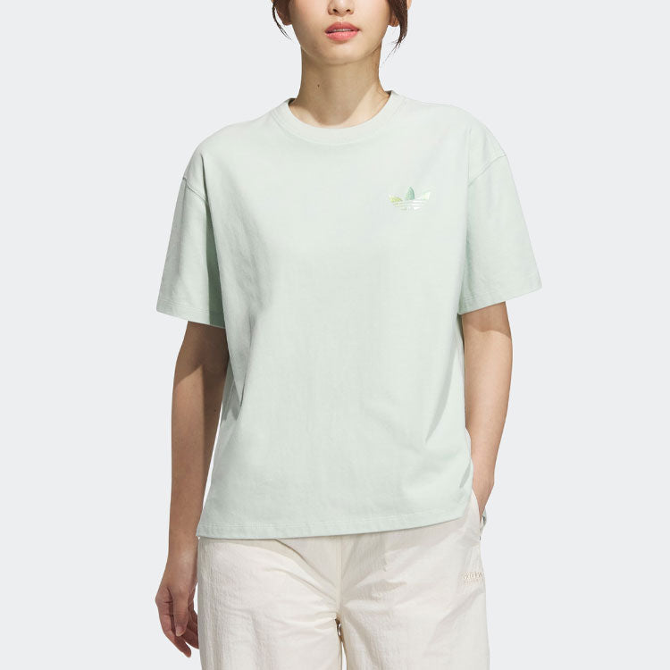 (WMNS) adidas originals Short Sleeve T-Shirt 'Green' IK8627